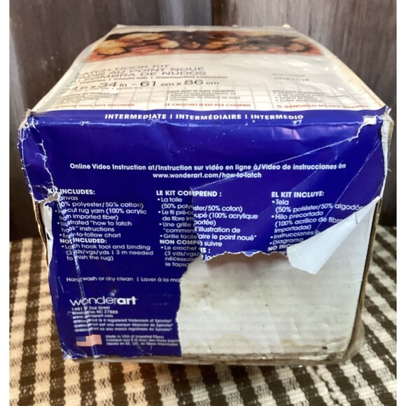 Caron Wonderart Latch Hook Kit 24"X34" Lab Puppies #426166 Vintage New In Box - Picture 7 of 14